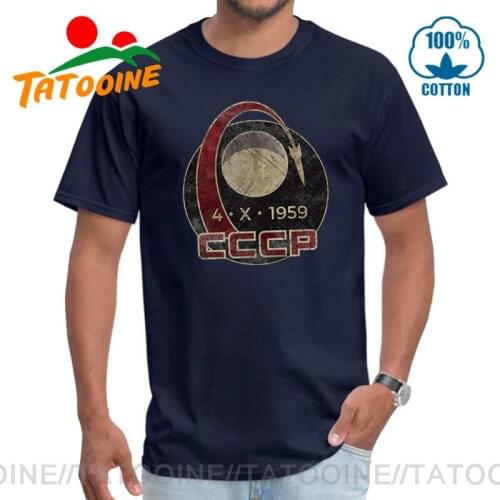 Tatooine Vintage CCCP Luna 3 1959 T shirt men Retro Soviet USSR Rocket T-shirt Russia Space Program Tee shirt 2020 Newest Design