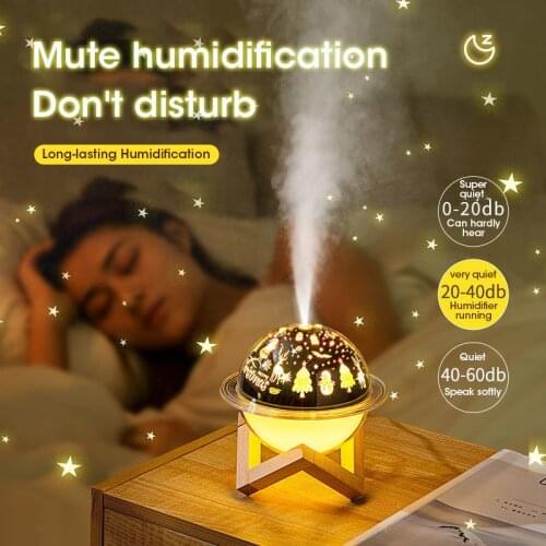 Air Humidifier Aroma Diffuser Starry Sky Projection Lamp USB Ultrasonic Humidifier Essential Oil Diffusers Steam Maker