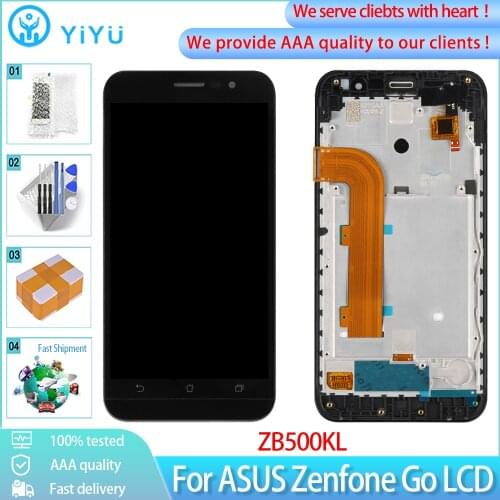 5.0" For ASUS Zenfone Go ZB500KL lcd X00AD LCD Display Touch Screen Digitizer For Asus ZB500KL LCD+Frame Replacement Parts