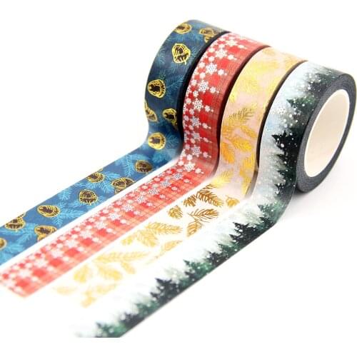 2021 NEW 1PC 10M Merry Christmas Snow Snowman Deer Tree Decorative Washi Tape DIY Scrapbooking Masking Tape School Office Supply
