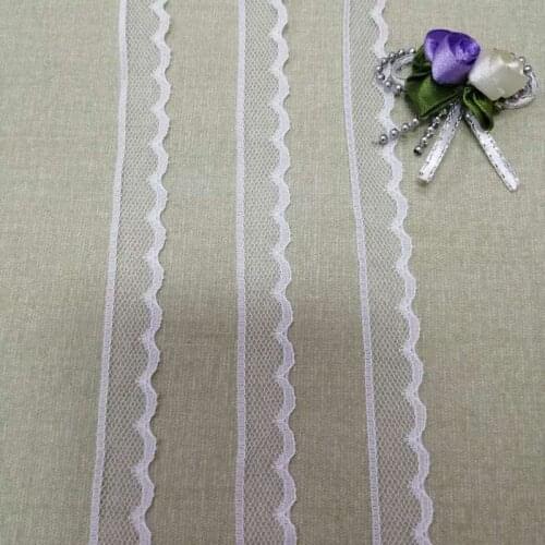 1Yards Latest Lace Fabric 1.5cm Embroidery Laces White Lace Trims Applique Lace Ribbon Sewing Decor Dress Wedding Dresses ZA11