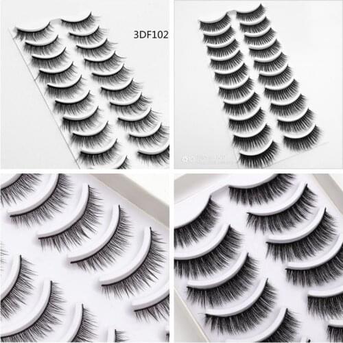 10 pairs 100% Echt Nerz Wimpern 3D Natürliche Falsche Wimpern 3d Nerz Wimpern Weichen Wimpern Verlängerung Make-Up-Kit cilios