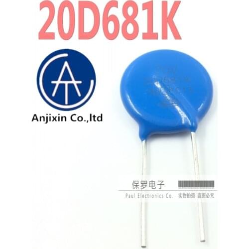 10pcs 100% orginal new varistor 20D681K 681KD20 20K681 diameter 20MM 680V real stock