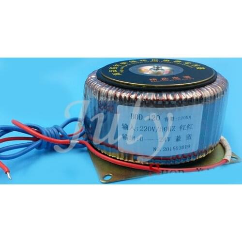 120W toroidal transformer DOB core AC24V 5A, all copper enameled wire toroidal transformer, electronic high temperature wire