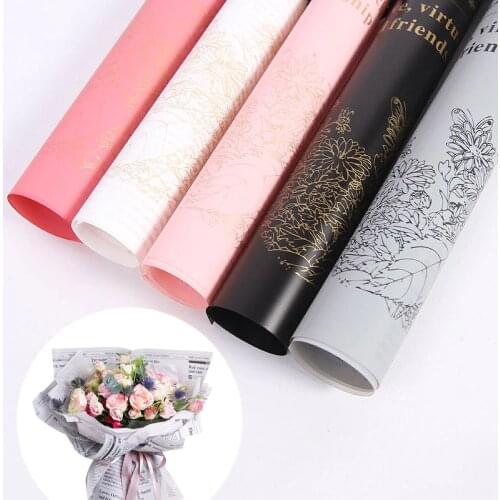2Sheet 60*60cm Herbaceous English Pattern Paper DIY Crafts Flowers Packing Stuff Handcraft Gift Box Decor Bouquet Wrapping Paper