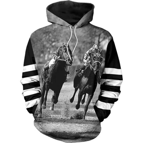 PLstar Cosmos animal Champion medal horse racing 3d hoodies/Sweatshirt Winter autumn long selvee Harajuku streetwear-10