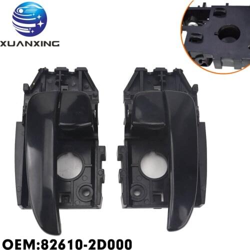82610-2D000 1 pair Black Inside Interior Door Handle Passenger Side Right RH for 01-06 Elantra