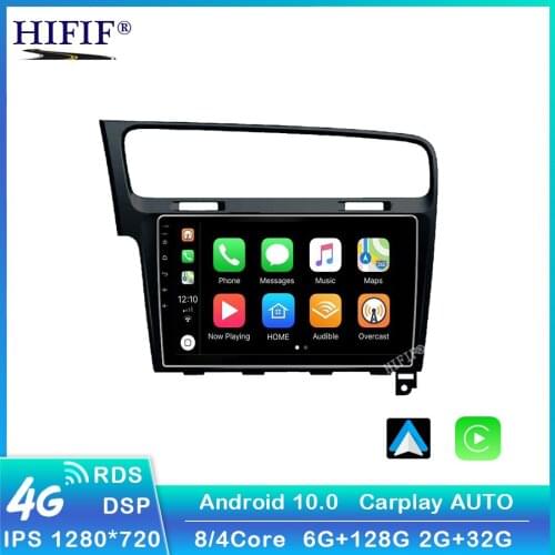 Carplay Android 10.0 2G+32G For Volkswagen Golf 7 2013-2017 Auto Car Radio Stereo Player Bluetooth GPS Navigation No 2din dvd