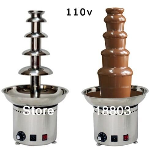 Free Shipping 110v 220v Electric 5 Tiers Party Hotel Commercial Chocolate Fountain