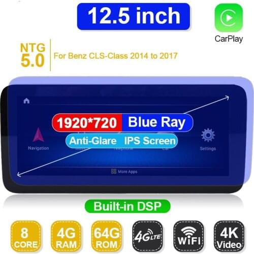 D-1224，10.25" Android 10.0 Car GPS Navigation Media Stereo Radio For Benz CLS Class W218 2014-2017