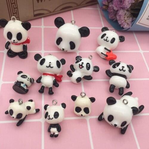Lets start ! Cute 3D resin animal charms.resin panda pendant for key chain/phone decoration,DIY.mixed model