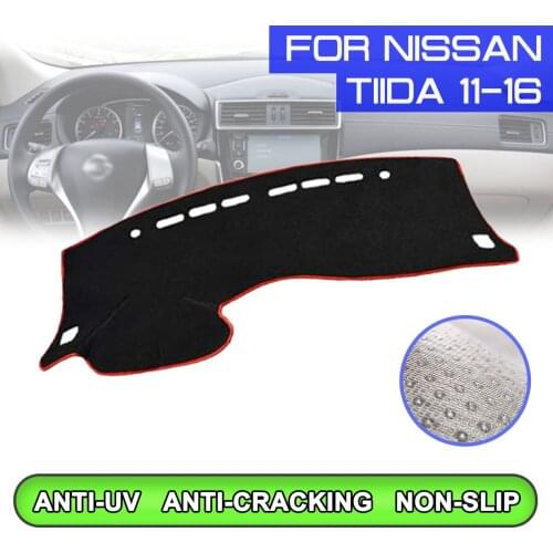 Car Dashboard Mat Anti-dirty Non-slip Dash Cover Mat UV Protection Shade for Nissan Tiida 2011 2012 2013 2014 2015 2016