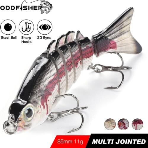 Multi Jointed Bait Fishing Lure Swimbait Wobblers Bass Hard Powerbait For Pike 6 Segement Artificial Tackle Black Sea Attractant