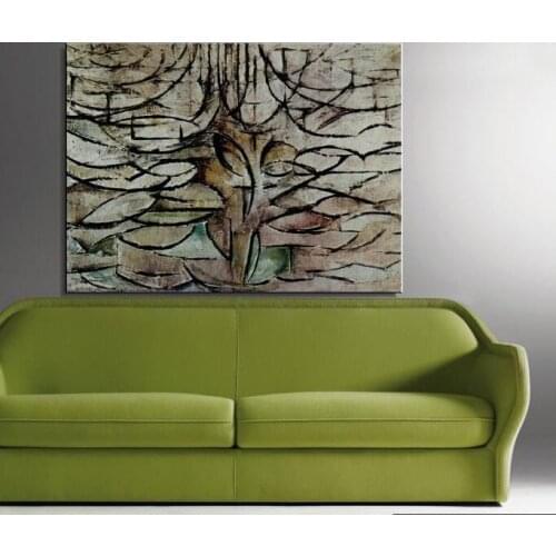 Piet Cornelies Mondrian Still life 100% hand painted Abstract oil Painting art Unframed Canvas art square wire square picture