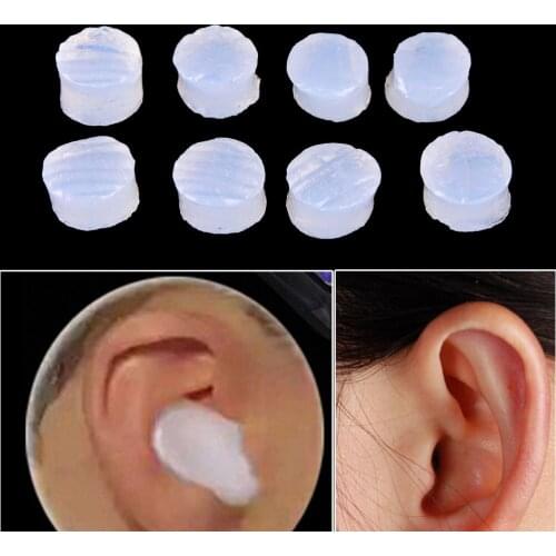 New 1box 4Pcs Soft Comfortable Water Swimming Silicone Earplugs Sleep Noise Reducing 1 Box Silicone Earplug