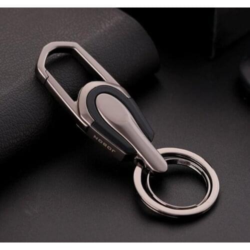 New Simple Metal Key chain Men Women Top Car Key Ring high quality Charm Key Chain double keyring Party Gift Key Holder K3155