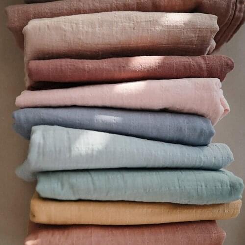 Baby Blanket 120*120cm 100% Muslin Cotton Soft Newborn Blankets 2 Layers Bath Gauze Infant Swaddle Wrap Sleepsack Stroller Cover