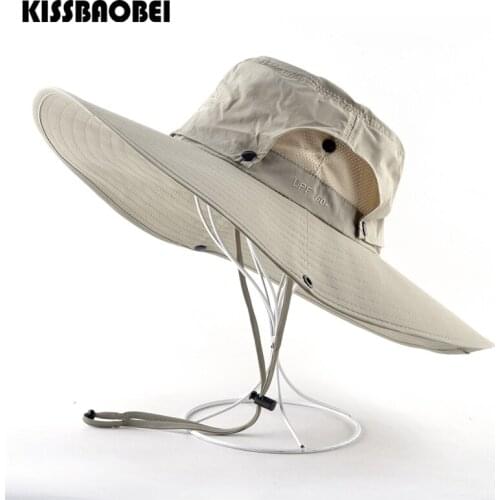 Summer Fishing Bob Bucket Hats Men Outdoor Camping Sun Hat Fisherman Boonie Unisex Wide Brim Military Caps Women Casual Cap