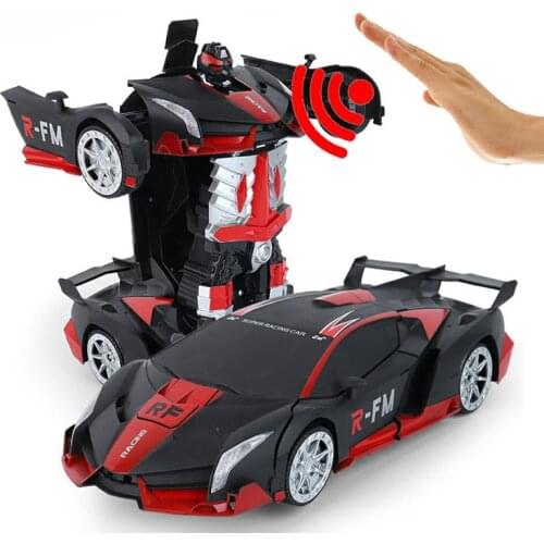 1:12 36CM RC Car Gesture Sensing Deformation Transformers Robot Remote Control Transformation Sports Car Toys Gifts for Children