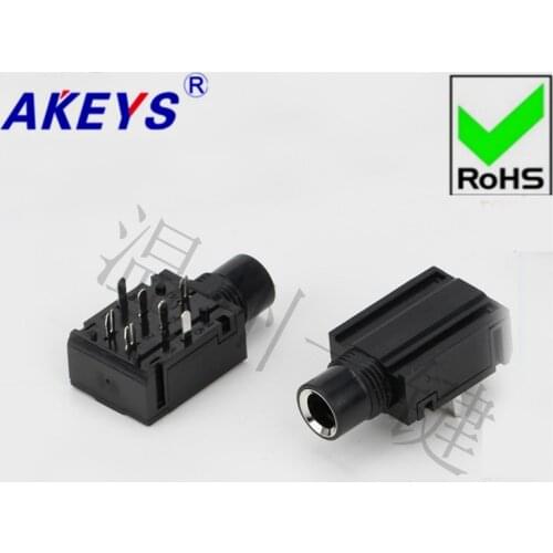 10 PCS 6.35MM Stereo Socket 6.35.102.7.11-5 Dual Channel 9MM Speech