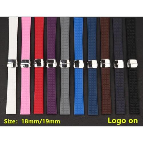 Brand quality 18mm 19mm watchband Rubber silicone Watch band for Patek strap for Philippe belt Ladies Aquanaut 5067A 491PTK