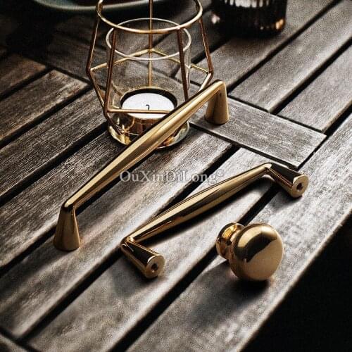 Top Luxury 10PCS European Solid Cabinet Door Handles Gold Cupboard Wardrobe Closet Drawer Kitchen TV Cabinet Pulls Handles&Knobs