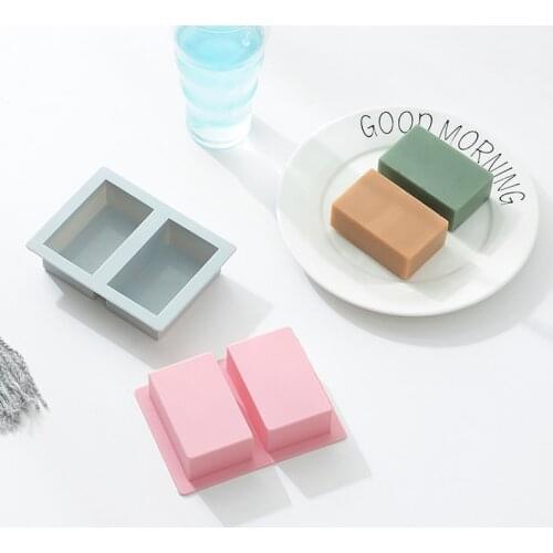 Rectangle Shape Handmade Silicone Soap Mold Homemade DIY Craft Form Soap Form Tray Molds Making Supplies