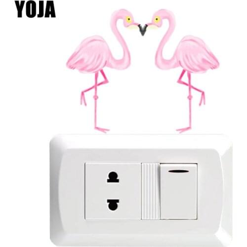 YOJA Pink Companion Beautiful Flamingo Wall Sticker Home Decor Colour Switch Stickers 8SS0952