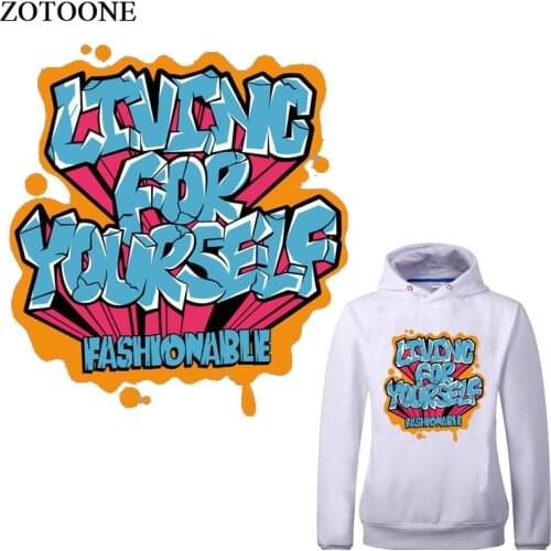 ZOTOONE Iron On Letter Patches Thermal Heat Transfer Badges Washable New Design Diy Accessory Clothing Deco Appliques For Kids E