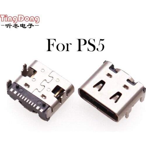 10pcs Micro USB C Charging Port Plug Power Connector Type-C Charger Socket Jack For PlayStation 5 Dualshock PS5 Console