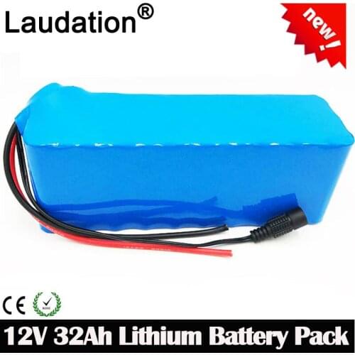100%NEW 12V32AH Rechargeable Battery DC 12.6V 18650 Li-ion bateria for Hunting Xenon Fishing Lamp Outdoor Light Source Laudation