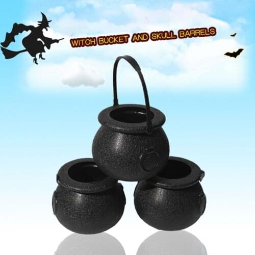 20 pcs Mini Candy Kettles Witch Skeleton Cauldron Holder Pot for Halloween