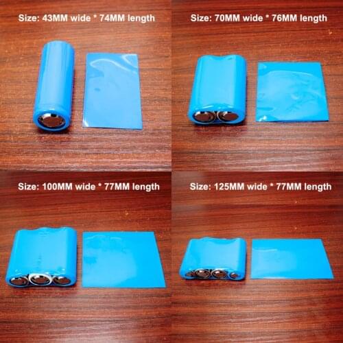 500pcs/lot 26650 lithium battery outer skin shrink film PVC heat shrinkable sleeve battery replacement outer skin