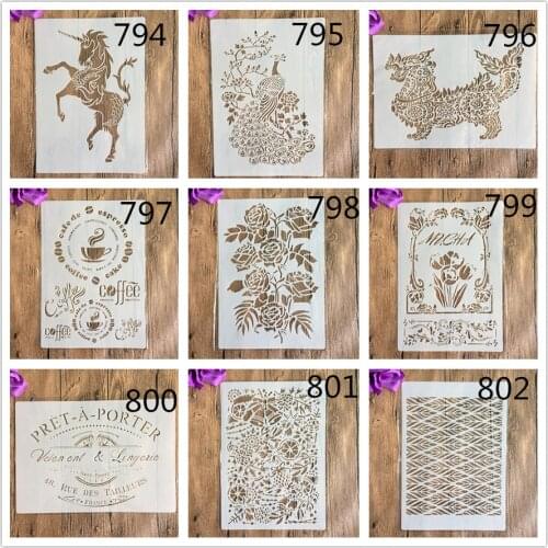 A4 29 * 21cm animal DIY Stencils Wall Painting Scrapbook Coloring Embossing Album Decorative Paper Card Template,wall stencil