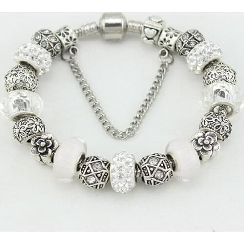 ANNAPAER 2019 Beautiful Variety Carved Flower Beads Jewelry Charm Bracelets & Bangles Trendy European Beads Bracelets B15218