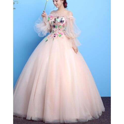 100%real 18th century ball gown lantern bubble sleeve medieval dress Renaissance gown queen Victoria dress Antoinette/Belle Ball