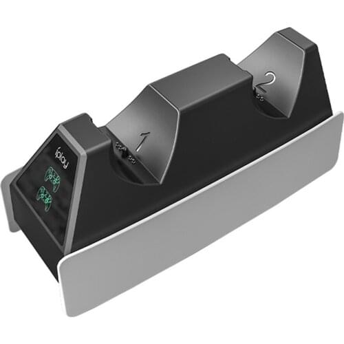 Wireless Gaming Controller Dual Charger Dock for Sony PS5 Joystick Gamepad Charging Stand Station Cradle with LED Indicator