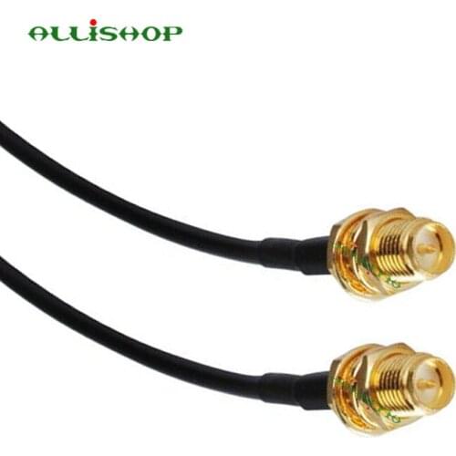 ALLiSHOP 0-3Ghz pigtail RP SMA male brooches jack to RP SMA male brooches jack low loss RG174 cable for FPV Antenna wifi router