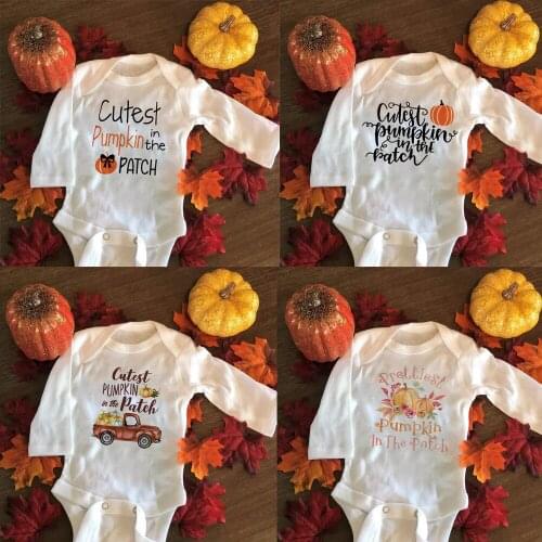 Newborn Baby Girl Pumpkin Bodysuit Halloween Outfit Party Princess Baby Clothing Baby Girl First Halloween Gifts 0-24M Drop Ship