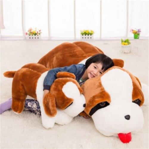 Fancytrader Large Animal Shar Pei Dog Plush Toys Giant Stuffed Cartoon Dog Doll Pillow Kids Present 140cm 55inch