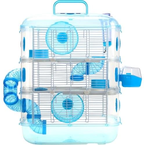 Blue Cute Crystal Fortress Hamster Cage Hamster House Hamster House Hamster Villa Tunnel
