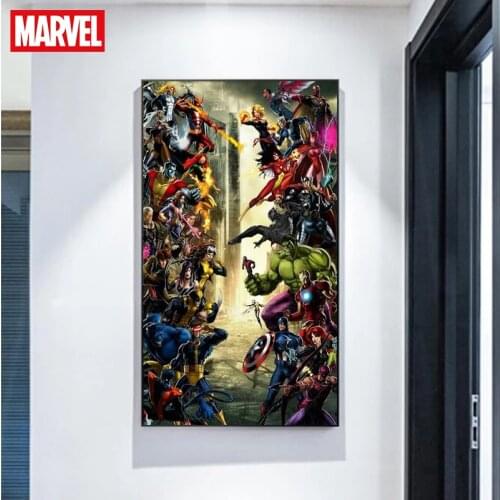 Marvel Superhero Posters and Prints Avengers Spiderman Canvas Painting Wall Art Print Canvas Kids Gifts Living Room Home Decor