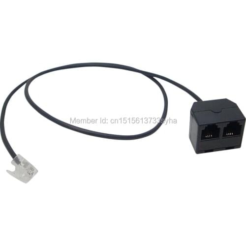 VoiceJoy RJ9 Modular Handset Plug to Doubler RJ9 Modular Socket for TWO Headsets Training box headset splitter