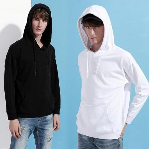 Mens Hooded Pullover Solid Color Hoodie Hooded Advertising Shirt Mens Hoodies Coat Men Casual Cotton Regular