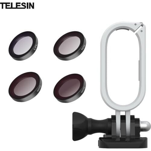 TELESIN Insta360 GO2 Action Camera Accessaries Kit with 4pcs Filters + ABS Protective Frame Housing for Insta360 GO2 Camera