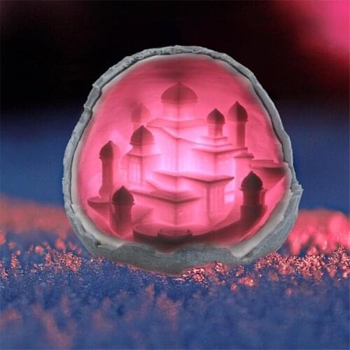 3D Print Planet Castle Night Light LED Table Lamp Smart Home Decor New Strange Moon Light Creative Lighting