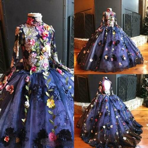 Custom Made Flower Girl Dresses 2019 Long Sleeve Lace Floral Appliques Pageant Gowns Kids Communion Dress