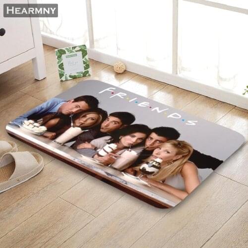 Custom Friends Doormat Floor/Bath/Kitchen/Beach Mat Flannel Sponge Fabric 3D Printed Shaggy Decoration For Bedroom