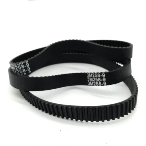 HTD 3M, Timing Belt, Closed-loop, 258mm 261mm 264mm length, 86 teeth 87 tooth 88 teeth , 9mm width
