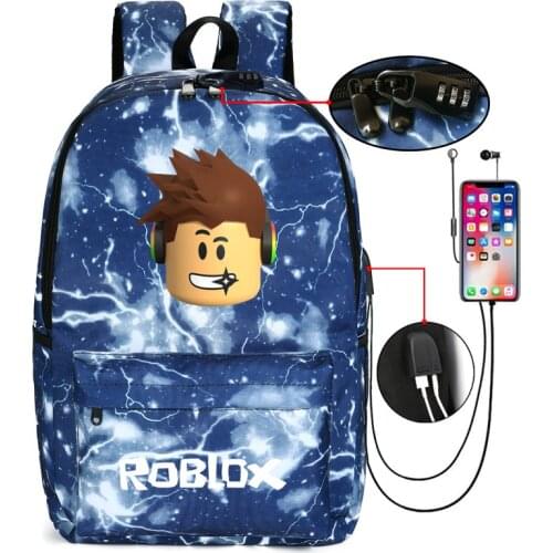 Lightning Backpack USB Anti-theft Women Bagpack Canvas Student Backpack For Boy Girl Children bag Teenagers Schoolbags